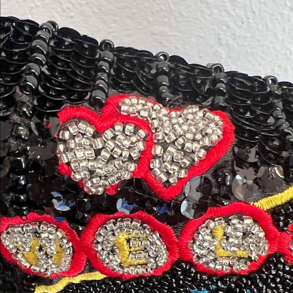 From India To You | Sequin & Beaded “To Fabulous Las Vegas” Shoulder Bag ✨🖤 - Picture 6 of 14